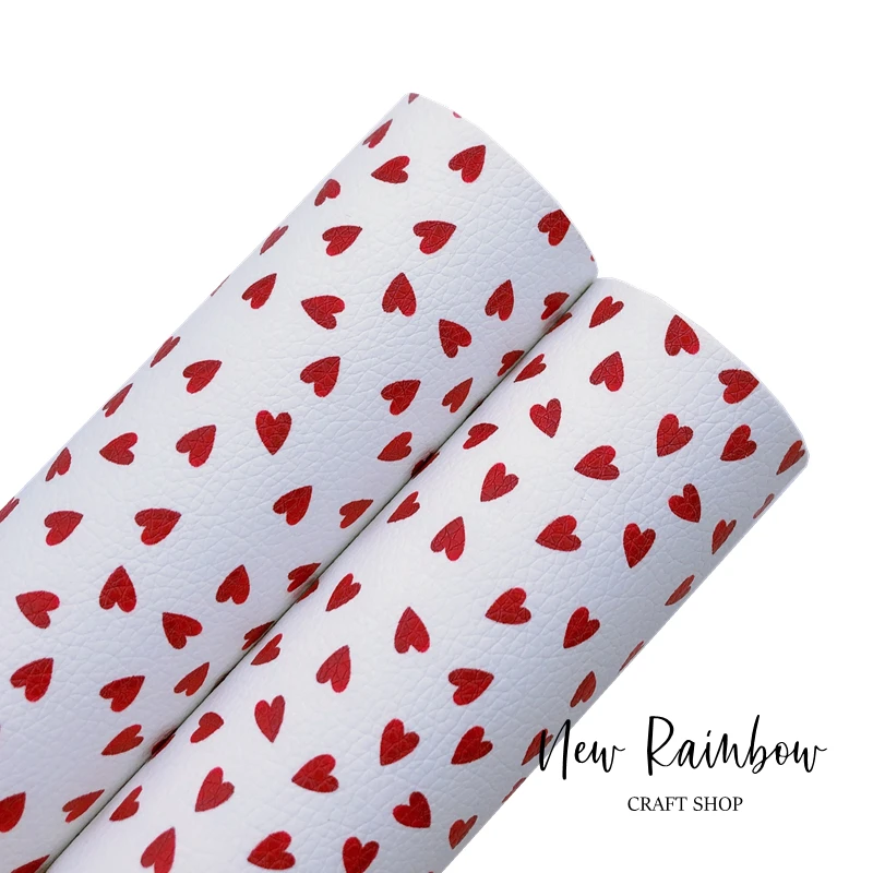 Новый Радужный 30x22 см красное сердце из искусственной кожи и блестящий пакет для