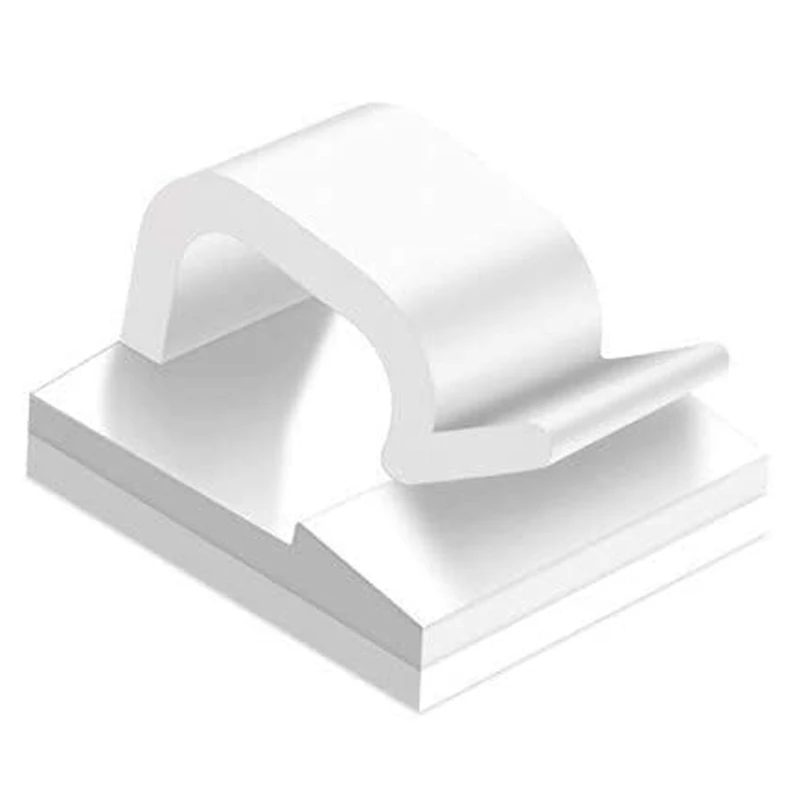 

100 Pieces of Sticky Cable Clamp, Multi-Function Cable Clamp, Fixed Clamp, Network Cable Fixed Buckle, White