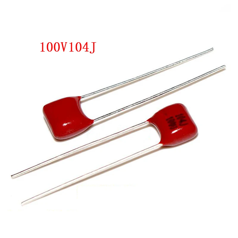 20 шт. 100V104J CBB шаг 5 мм 100NF 0 1 мкФ 100V 104J 104 полипропиленовый пленочный конденсатор |