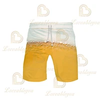 beer day 3d color printed shorts cool and breathable beach summer shorts men fashion shorts male casual shorts sportswear