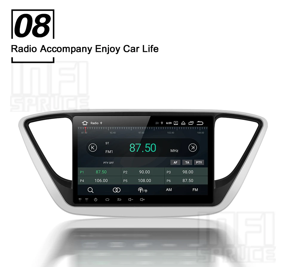 32G PX30 infispruce автомобильный DVD gps для hyundai Verna Solaris " Android 9,0 автомобильный ПК головное устройство 1024*600 Автомобильная Радио Навигация