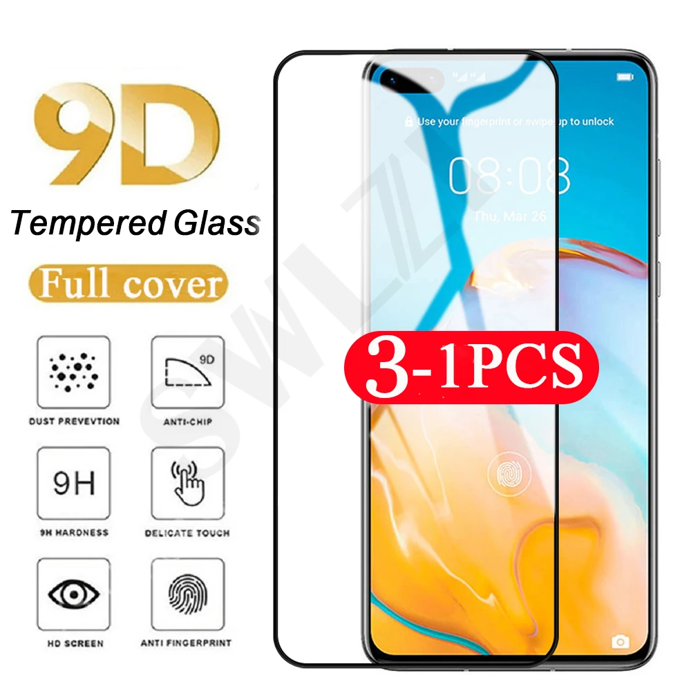 

3-1Pcs screen protector for Huawei P smart plus 2018 2019 Z S 2020 2021 P20 pro P30 P40 lite E tempered glass protective film