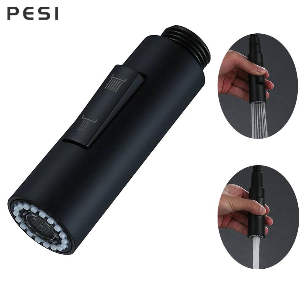 

Pull Down Faucet Spray Head, Kitchen Sink Faucet Nozzle Replacement Part Faucet Head Kitchen Tap Sprayer Spout, Matte Black.