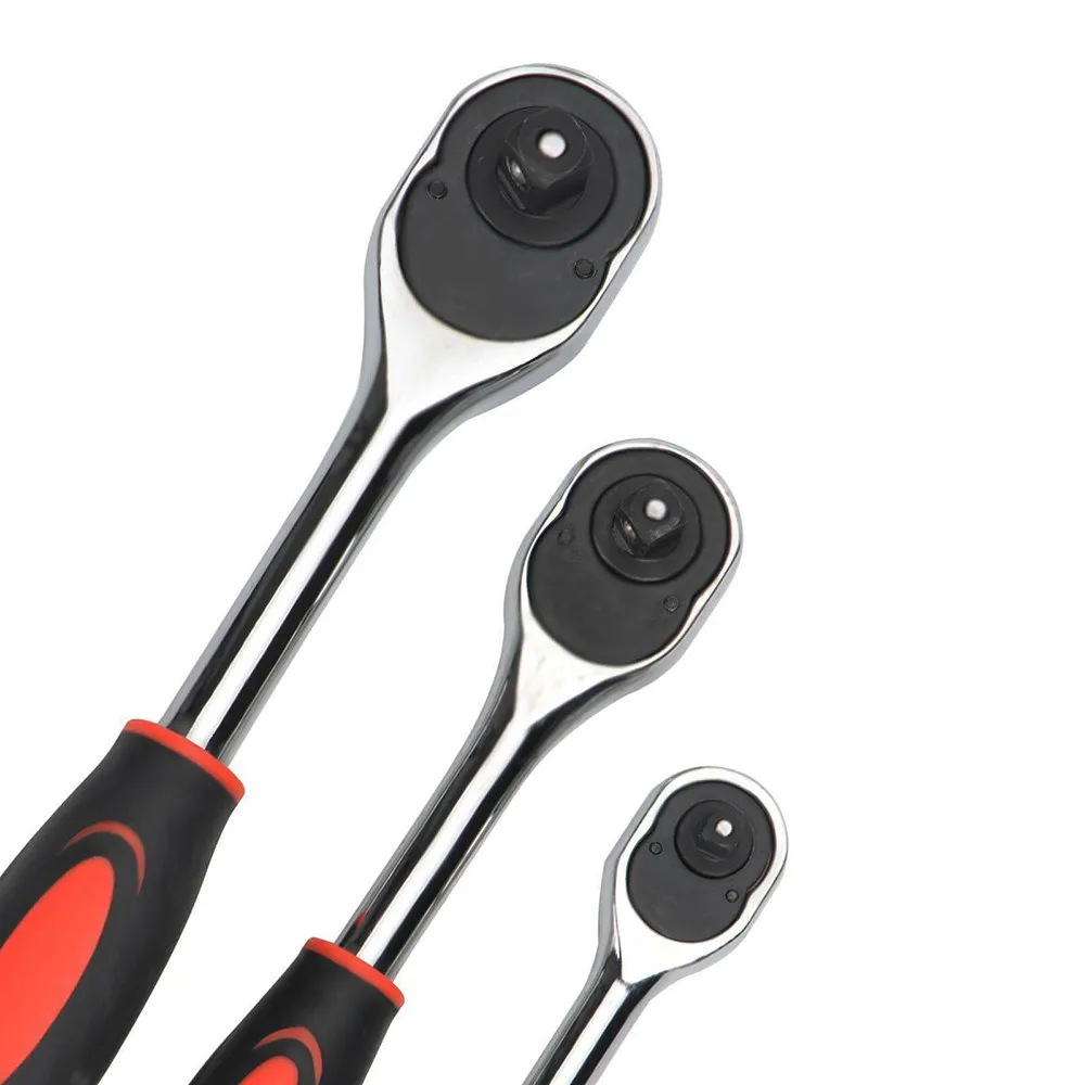 Портативный выдвижной Трещотка с длинной ручкой. Зубчатый инструмент храповым