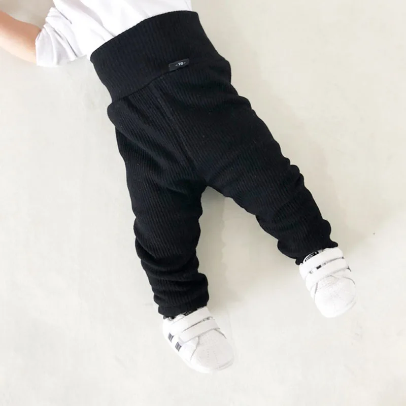 Новые зимние длинные штаны для малышей хлопковые шаровары с высокой талией