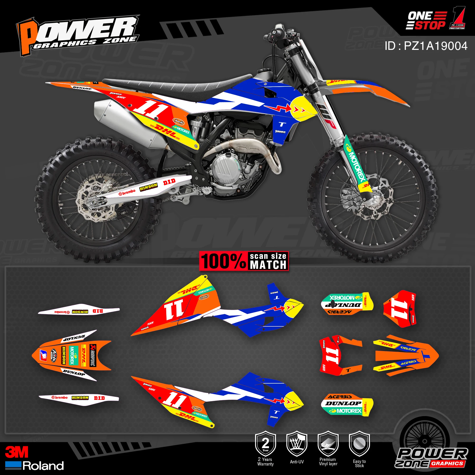 PowerZone на заказ футбольной команды Графика Фоны наклейки 3м-наклейки комплект для