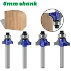 Хвостовик 6 мм, Круглый, профессиональный уровень, фреза с подшипником, фреза для деревообработки, инструмент из карбида вольфрама