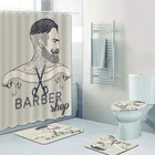 Хипстерский парикмахерский постер, набор занавесок для душа, стрижка волос и бритье, занавески для ванной, джентльменов