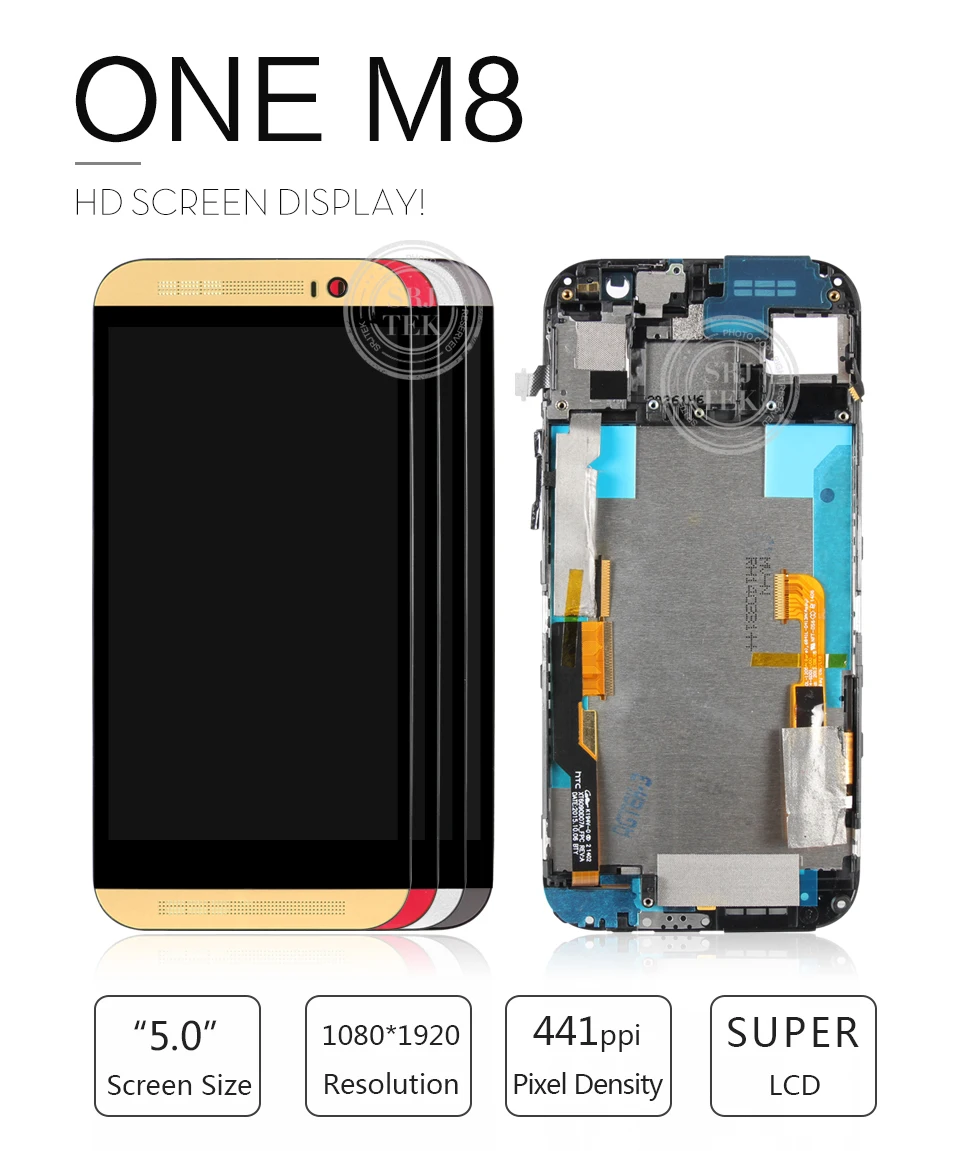 Srjtek для htc One M8 дисплей ЖК сенсорный дигитайзер сенсор стекло с рамкой в сборе для htc M8 экран дисплей один/две SIM