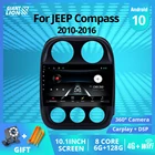 Автомобильный радиоприемник 2DIN Android10.0 для JEEP Compass Patriot 2010 2012 2013 2014 2015 2016 мультимедийный стерео приемник навигация GPS 10 дюймов