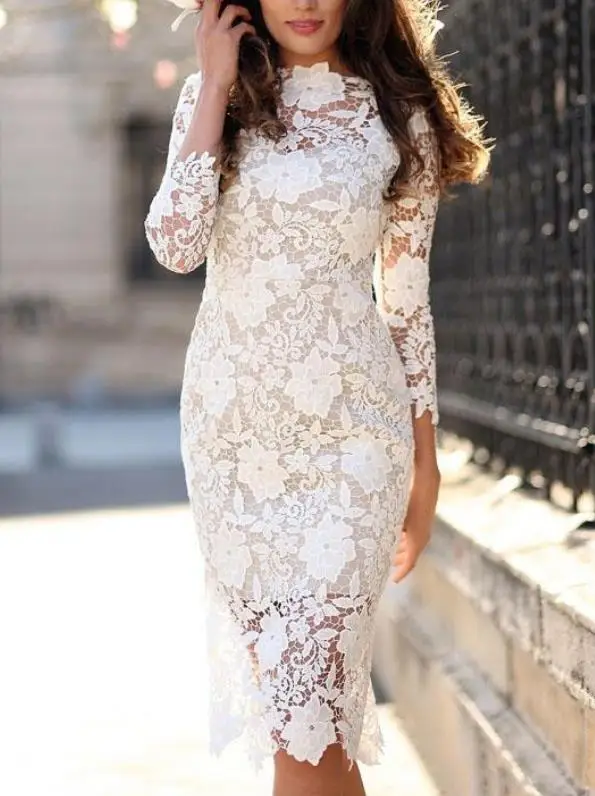 

Summer Fashion Women Dress V- Neck Lace Joint Holiday Dress with Tassels Vintage Casual Knee-length Sheath Dress FZ148