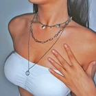 Многослойное ожерелье с подвеской-бабочкой, свадебная бижутерия для женщин, новинка 2021, Трендовое ожерелье с прозрачными бусинами, жемчугом, крестом, звездой, Луной