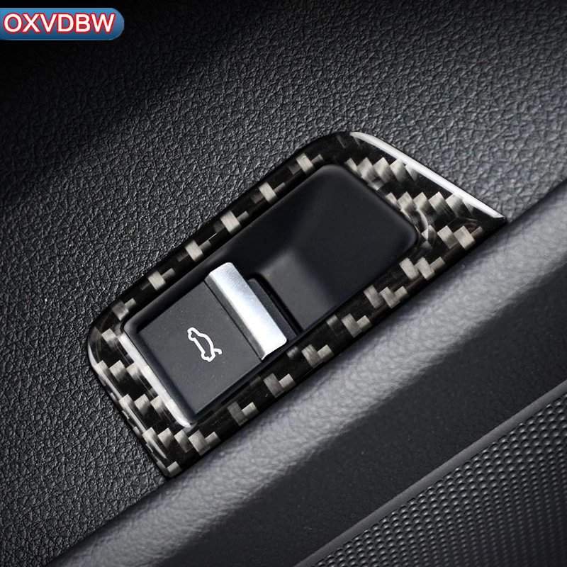 

For Audi Q7 S line LHD RHD Accessories Carbon Fiber Reserve box switch Cover Trim 3D Sticker Car Styling 2016 2018 2019 Interior