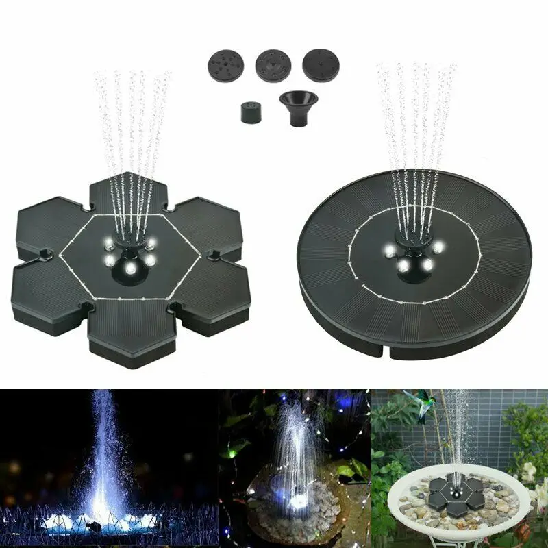 Светодиодные лампы на солнечной энергии Фонтан Водяной насос Ночной Плавающий