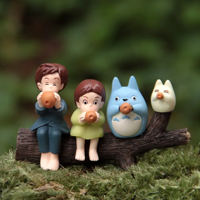 Аниме Фигурка МИЛЫЙ Тоторо Рождественский шарф Смола Мэй дерево разветвитель