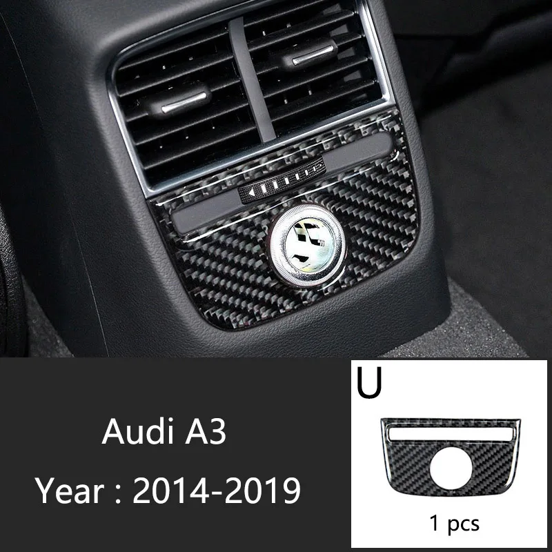 

Углеродное волокно для Audi A3 8V S3, салон автомобиля, переключение передач, кондиционер, CD-панель, дверной подлокотник, накладка, наклейки, аксессуары