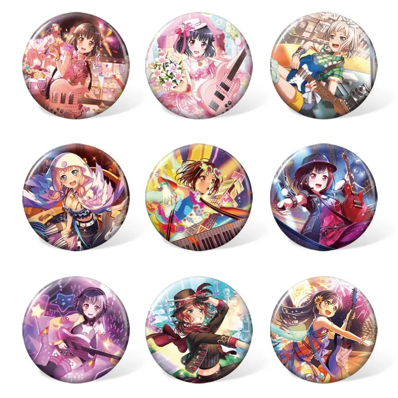 

9 шт./компл. аниме BanG Dream красочный значок Toyama Kasumi Брошь булавка для косплея Одежда и аксессуары