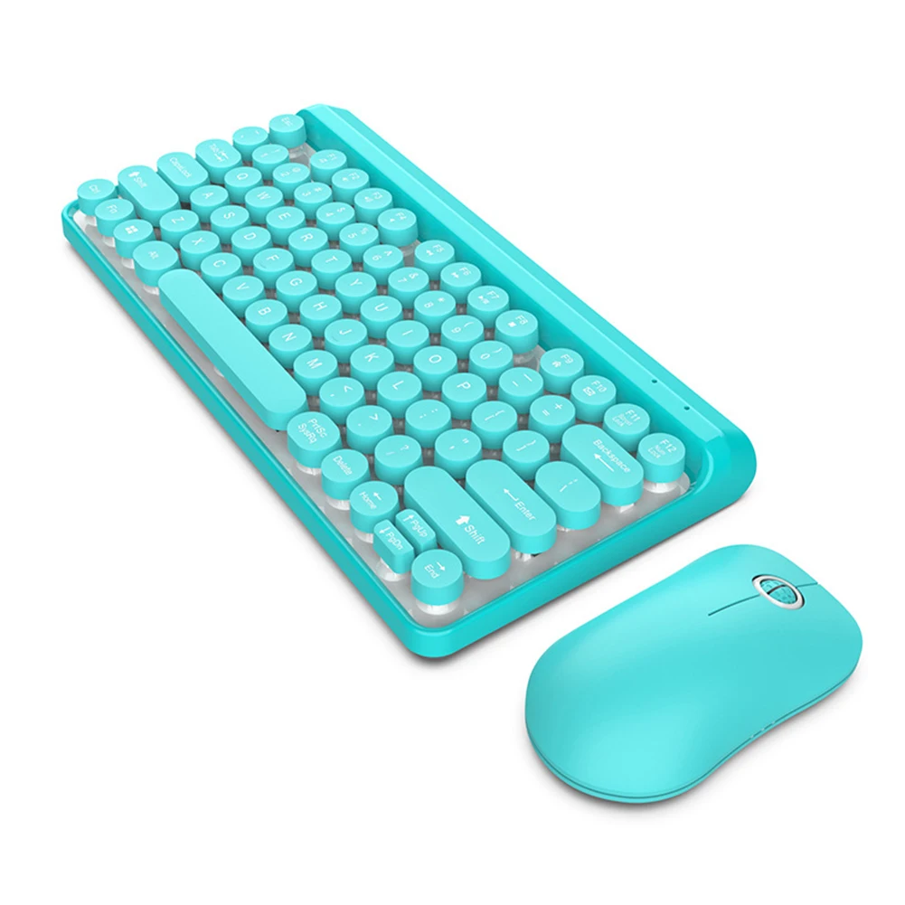 

2.4G ABS USB Ultra Thin Multimedia Buttons Sensitive Ergonomic Keyboard Mouse Set Punk Key Waterproof Office Portable Wireless
