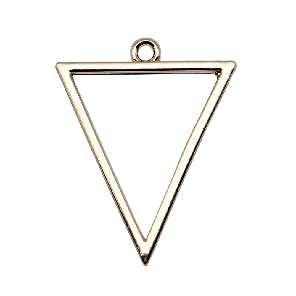 10 шт. Подвески треугольник высокого качества Kc позолоченный 27x35 мм металлический сплав фотоэлемент для изготовления сережек