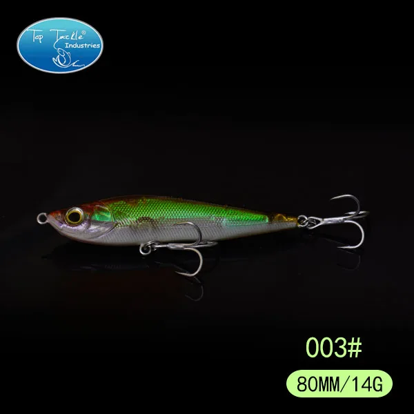 80mm 14g 003 95 мм, 22 г, 80 мм, 14 г, искусственная Тонущая приманка-карандаш, жесткая Рыбацкая приманка, длинная приманка для рыбалки с лазерной росписью, Джеркбейт - Цвет: 80mm 14g 003