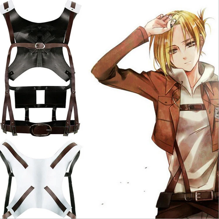 

Attack on Titan Shingeki no Kyojin Cosplay Costume Recon Corps Scouting Legion Leather Skirt Harness Belt Set Cloak Jacket