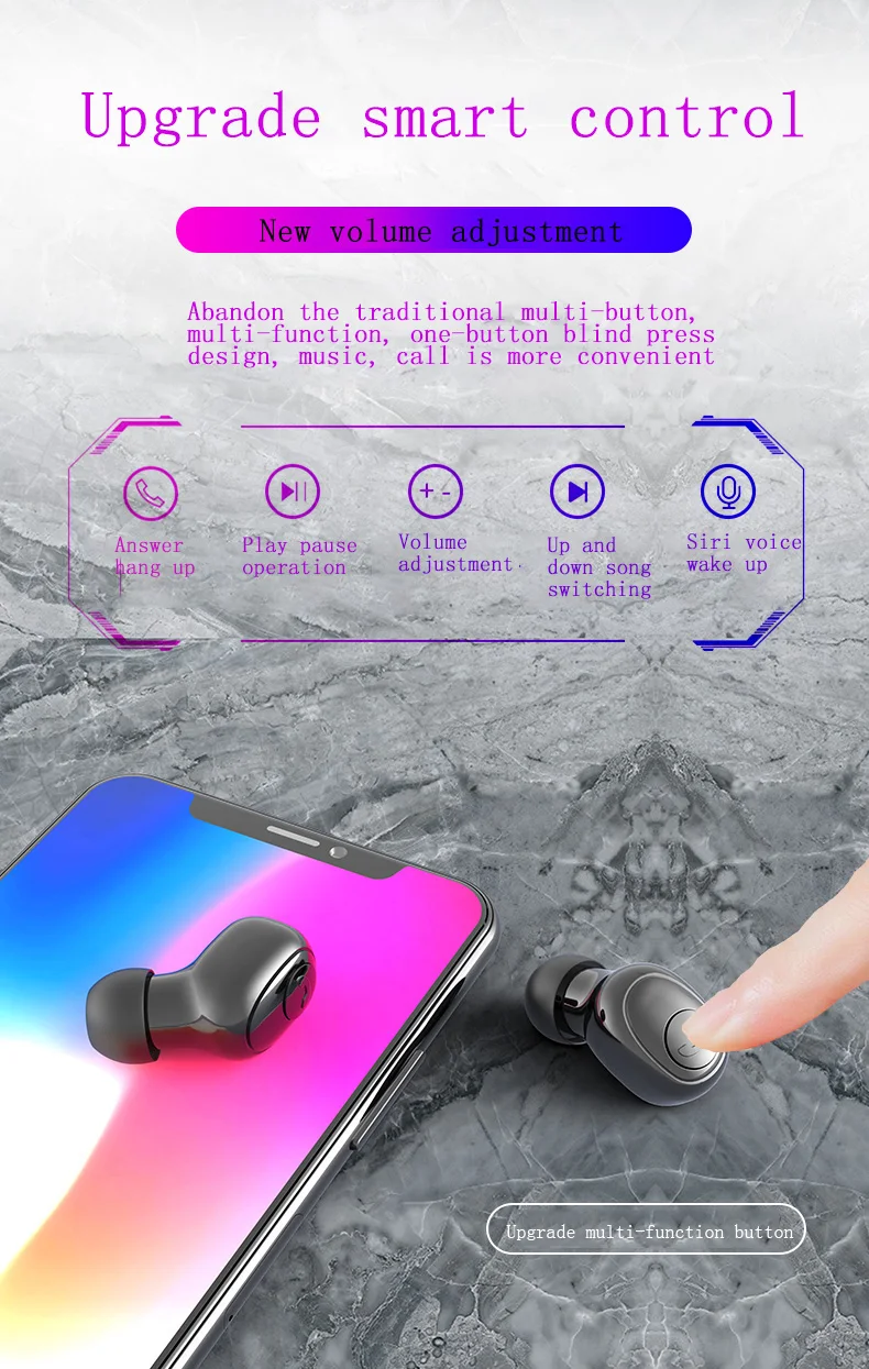 G6S Беспроводные Мини Bluetooth 5,0 наушники 8D стерео наушники с микрофоном дисплей 3500 мАч мобильные наушники питания