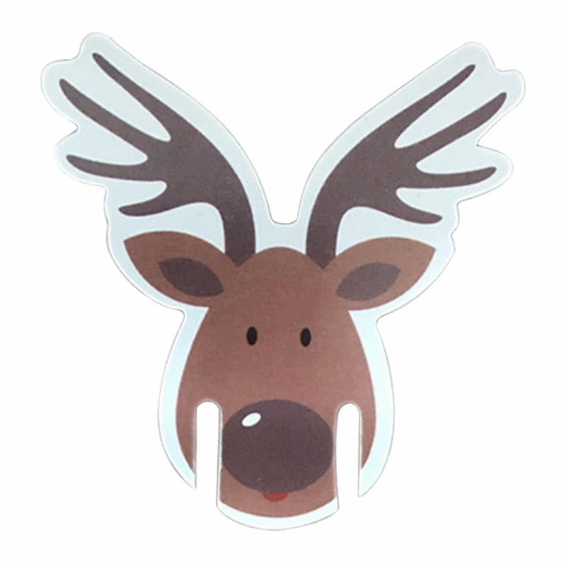 10 шт. Рождественская красная бокала для вина шляпа Санта Клаус Снеговик открытка