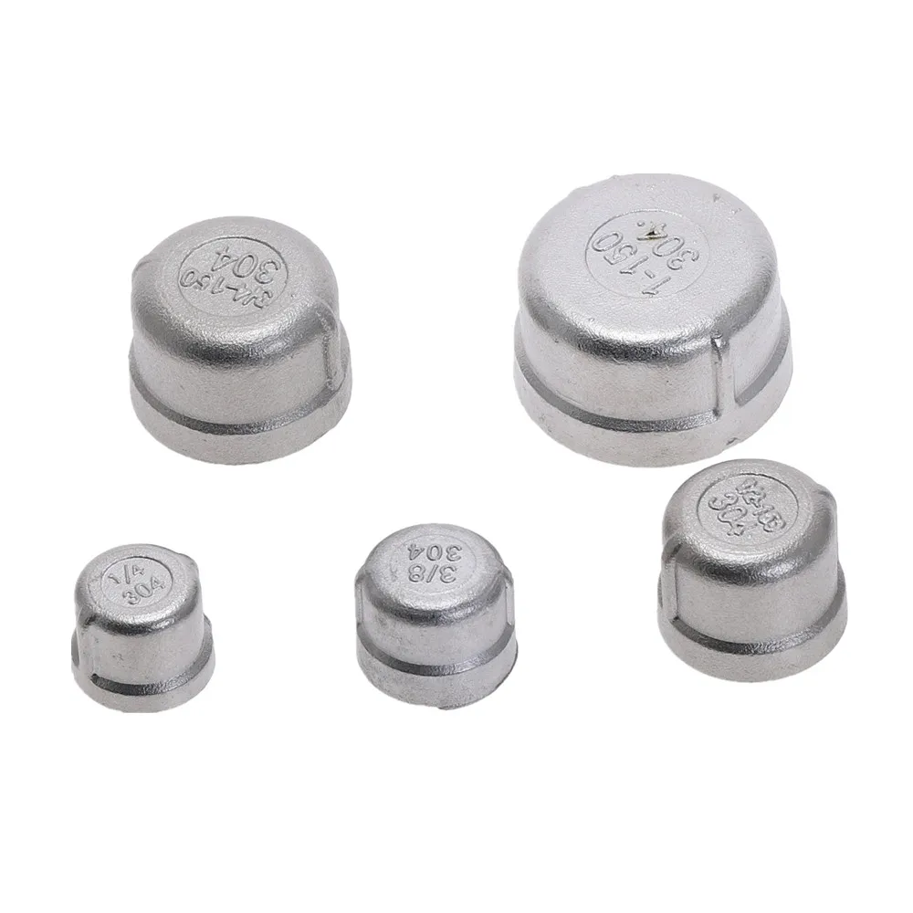 Фото 1pcs 304 stainless steel inner silk tube cap/head/tube plug pipe Plumbing Fittings Female Thread 1/4'' 3/8" 1/2'' 3/4" 1" 1pcs 304 stainless steel inner silk tube cap/head/tube plug pipe Plumbing Fittings Female Thread 1/4'' 3/8" 1/2'' 3/4" 1"