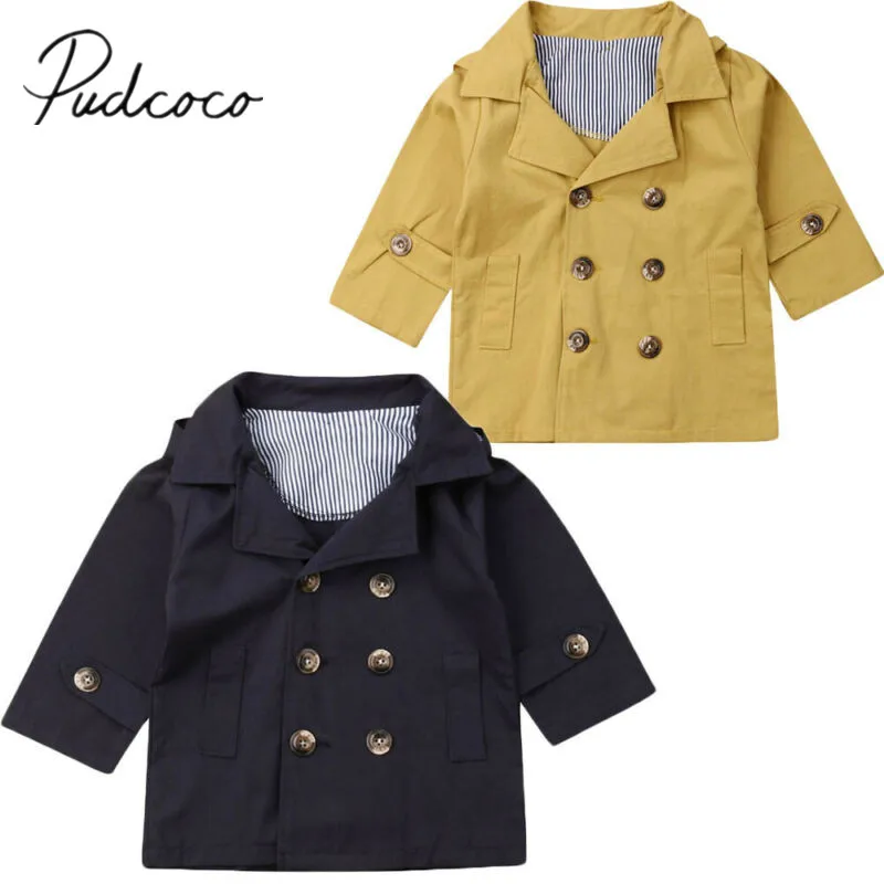 Весна-Осень 2019 одежда для малышей Модное теплое пальто с капюшоном и длинным