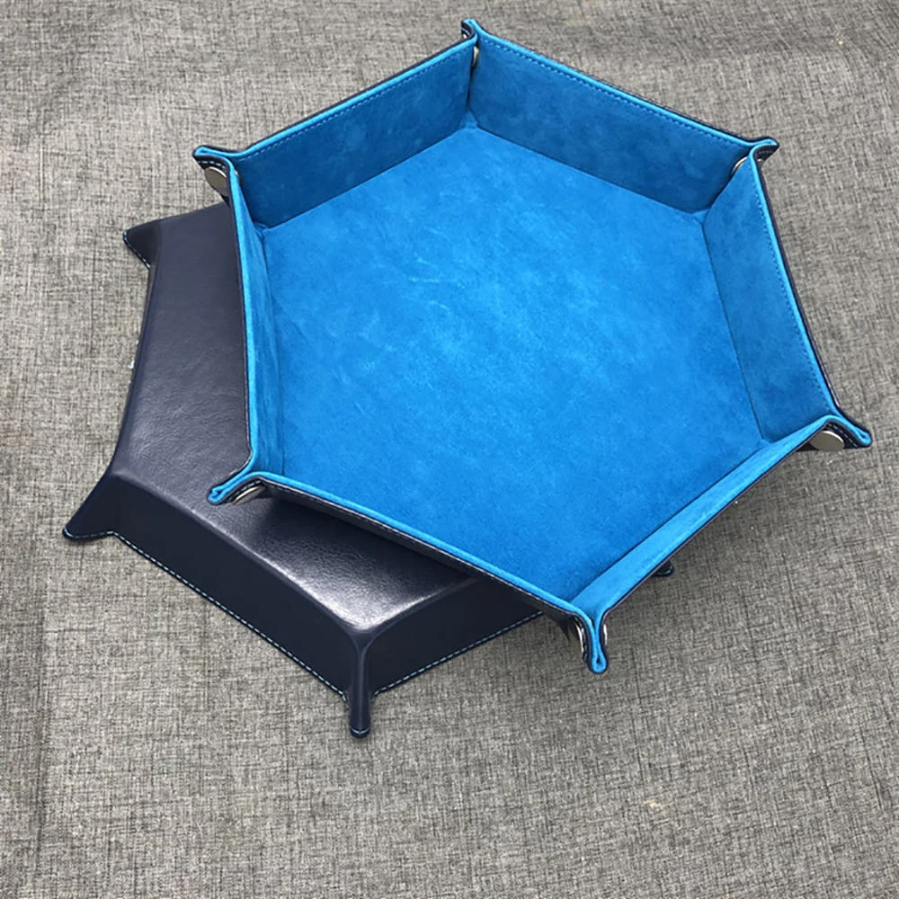 Шестигранный лоток для игральных костей из искусственной кожи складной