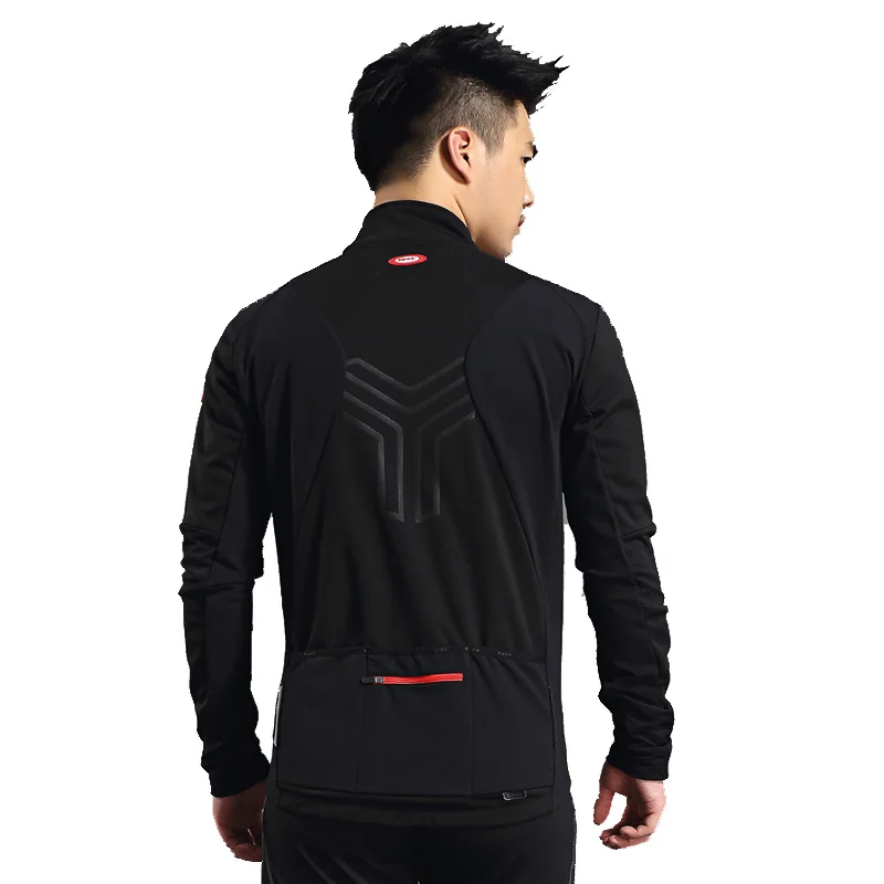 Мужская зимняя велосипедная куртка SANTIC с длинным рукавом и защитой от УФ-лучей |