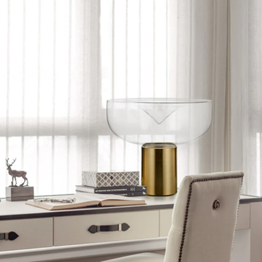 Скандинавский светодиодный стеклянный Настольный светильник с изображением