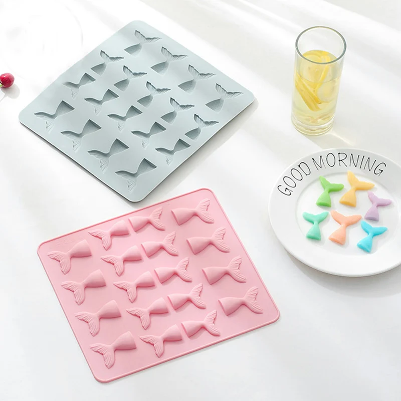 1 шт. 18 полостей хвосты русалки силиконовые формы Шоколадные конфеты Желе Формы