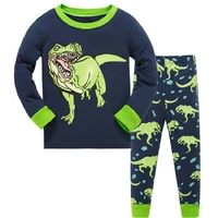 2021 spring pijamas autumn full sleeve cotton boys sleepwear kids dinosaur styling pyjama children baby pajamas