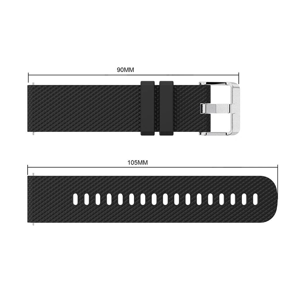 UEBN 20 мм силиконовый спортивный ремешок с текстурой для Garmin Forerunner 245 645 музыка