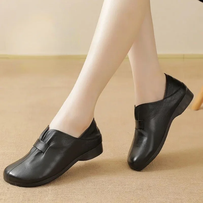 

Women Casual Shoes Cute Butterfly Knot Soft Slip-On Loafers Ladies Roman Solid Color Shoes Comfort Female Flats Zapatillas Mujer