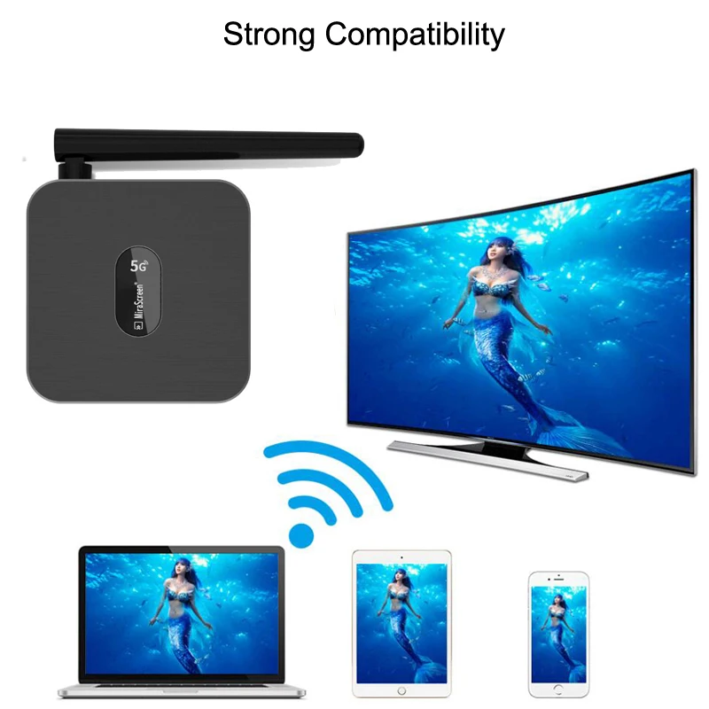 

5G 4K Wireless Wifi Receiver HDMI-compatible Adapter TV Stick Screen Share for IPhone 8 12 HUAWEI Xiaomi IOS Android Phone To TV