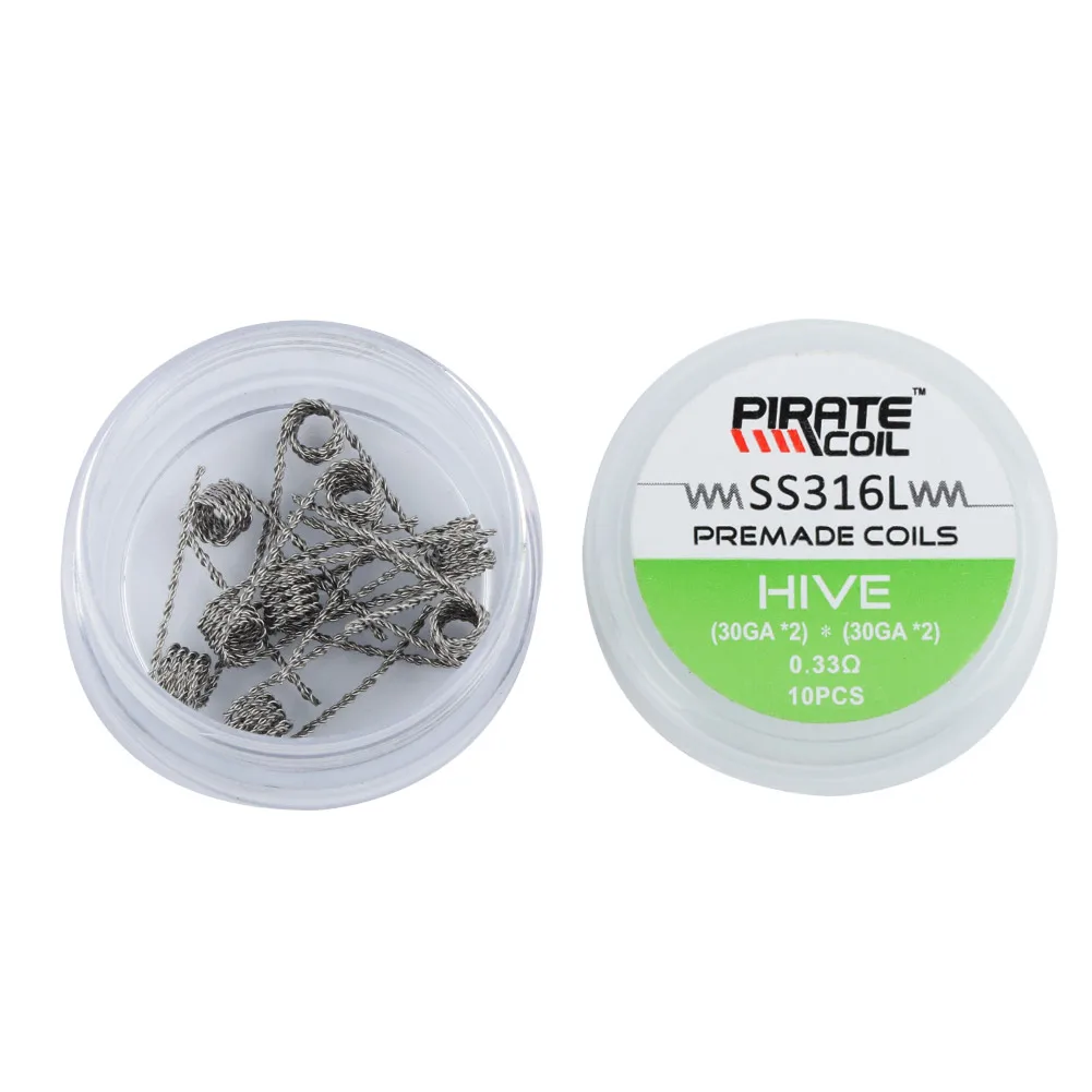 10 шт./кор. готовая спираль SS316L Alien Clapton сплавленные готовые спирали для атомайзера
