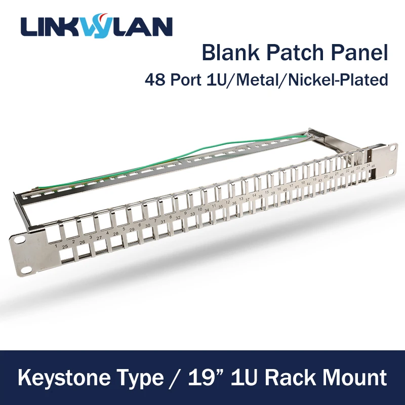 19 дюймов 1U 48 портов пустая патч панель Модульный тип для Keystone Jacks|Компьютерные