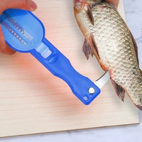 2 in 1 plastic fishing scale brush built in fish cutter fish skin brush scraping fast remove fish knife cleaning scaler scraper