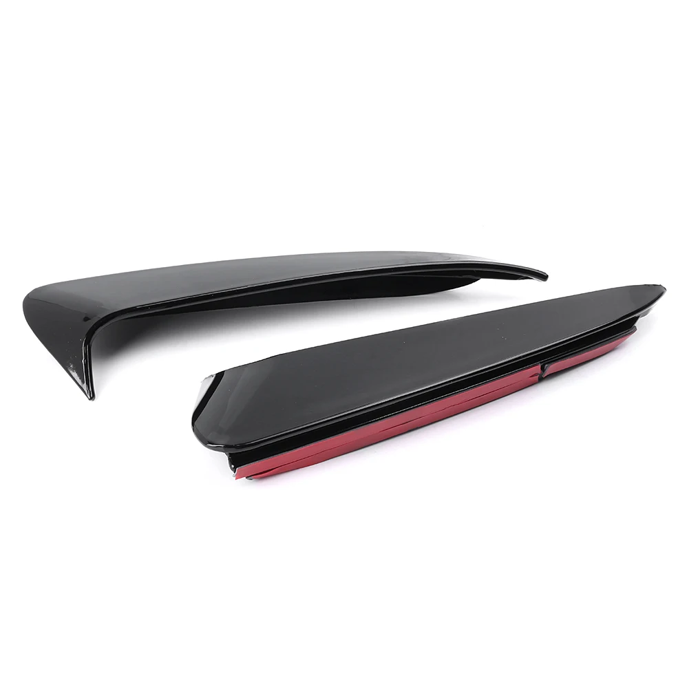 

C63 Style Apron Spoiler Canard Air Vent Trim For Benz W205 C Glossy Black Splitter Bar Car Exterior Decor Cover Strip Outlet Kit