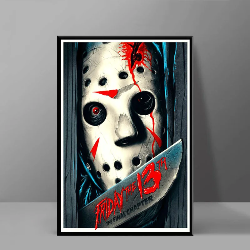 

Friday the 13th Jason Voorhees Classic Horror Movie Art Painting Silk Canvas Poster Wall Home Decor