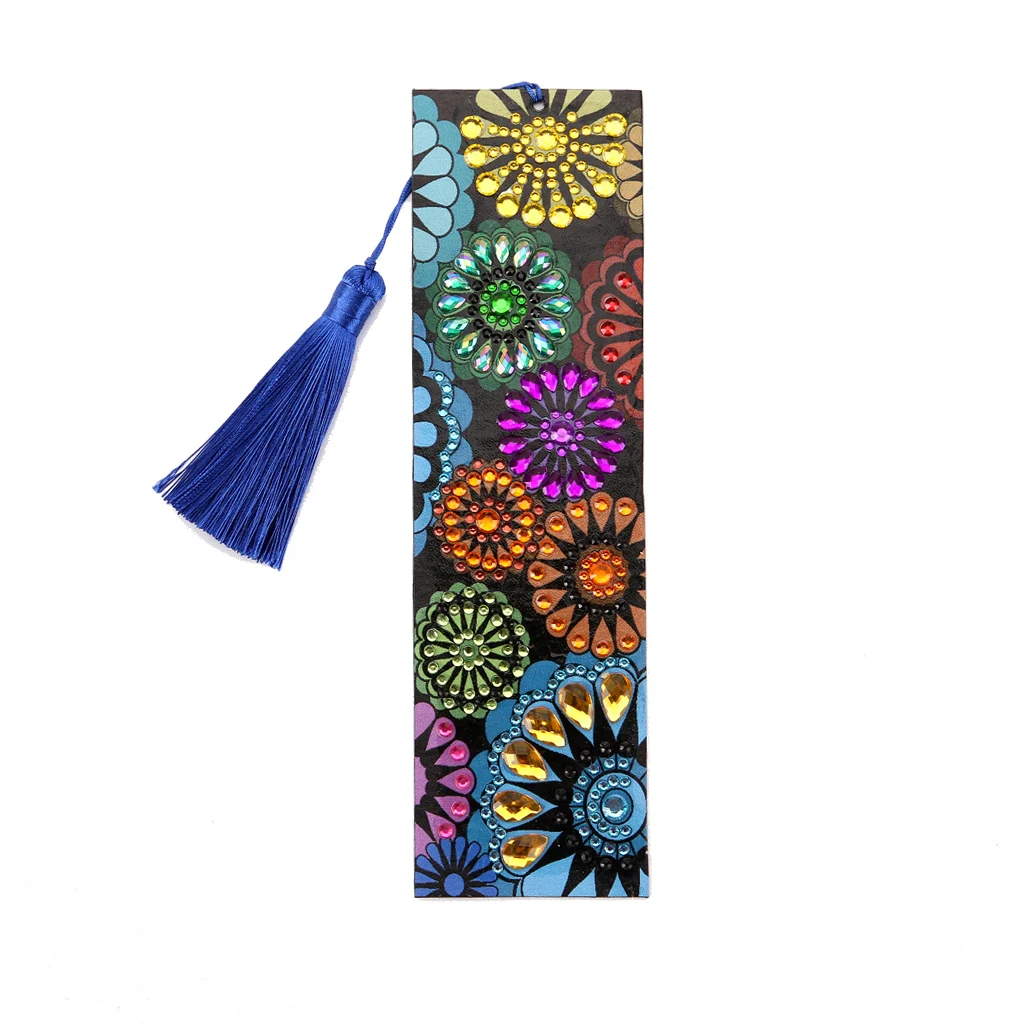 

Diamond Painting Bookmark 5D DIY Special Shaped Diamond Art Mosaic Leather Tassel Book Marks Diamond Embroidery Cross Stitch