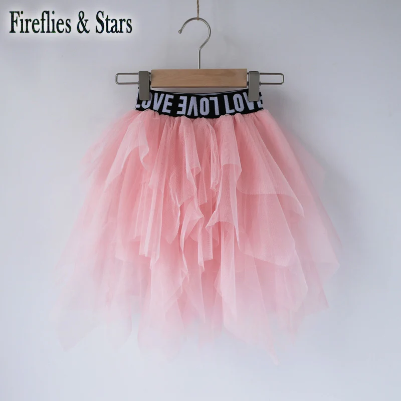 Сезон весна лето Юбка пачка для девочек Многослойная юбка малышей Детская Модная