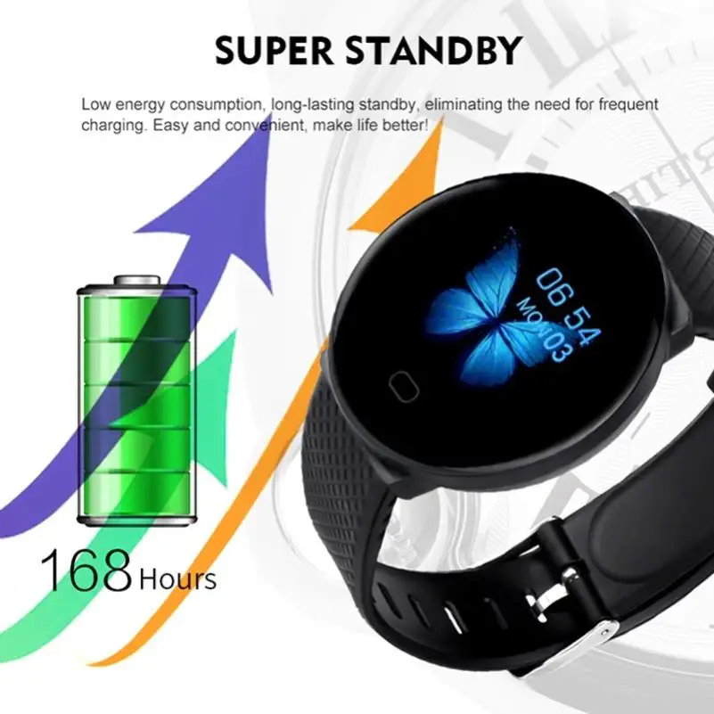 

D19 Sport Smart Watch Heart Rate Blood Pressure Health Fitness Tracker SmartWatch Bracelet Bluetooth Waterproof Watch Wristband