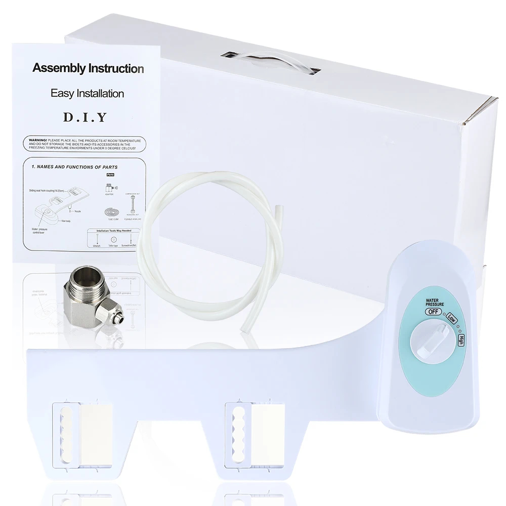 

Toilet Bidet Seat Sprayer Attachment Bathroom Flushing Sanitary Device Intelligent Self-Cleaning Nozzle-Fresh Water Wash Spray