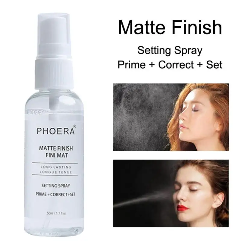 

PHOERA 50ML Matte Lasting Transparent Fix Makeup Spray Oil Control Hydrating Natural Make Up Fix Foundation Spray TSLM1