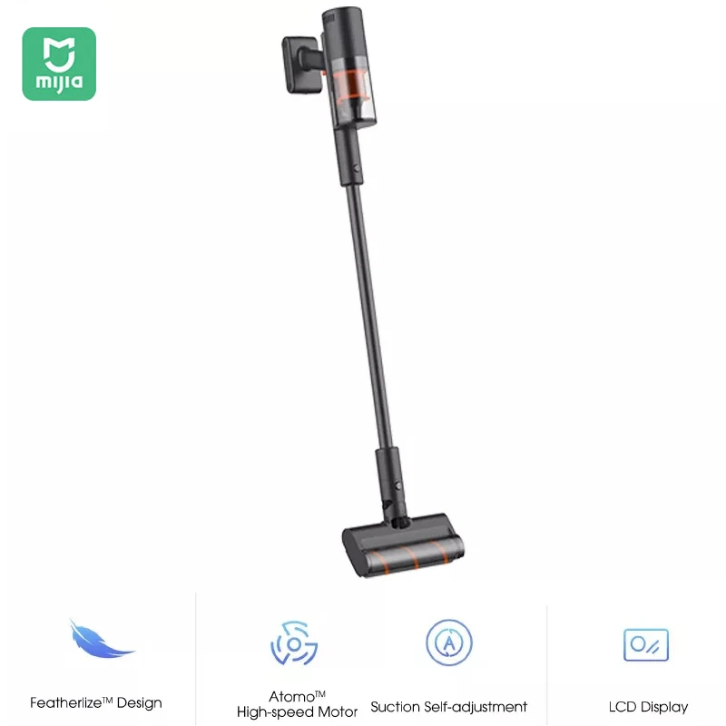 

Mijia Handheld Cordless Vacuum Cleaner LCD300W 100AW Suction Light Weight Atomo Motor Self-adjustment Deep Mite Removal