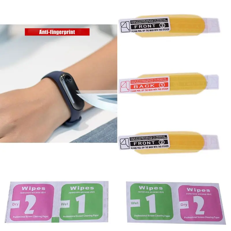 

3 Pcs Protective Film Scratch Proof Screen Protector for Xiao-mi Mi Band 5