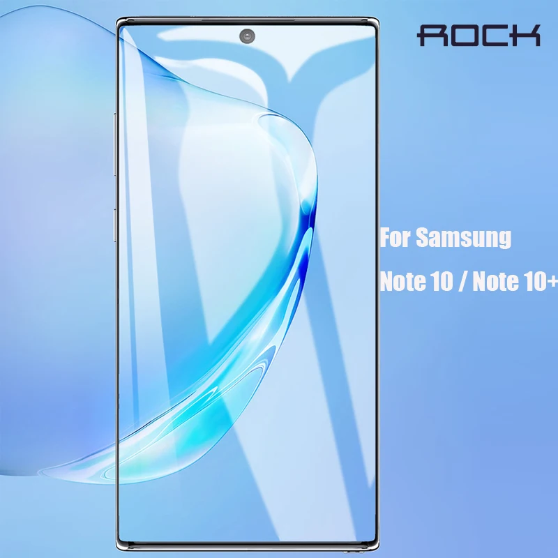 Для Samsung Note 10 Plus защита для экрана ROCK 0 18 мм полное покрытие 3D изогнутая мягкая
